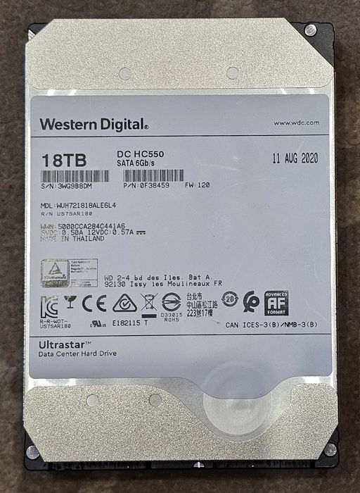 Жорсткий диск HDD Western Digital 18 TB