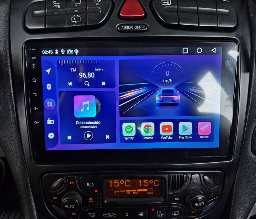 Rádio Mercedes W203 Android 14 (Artigo Novo)