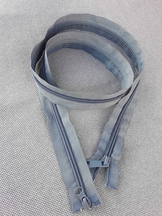 Молния/застібка/застежка спираль №7 2-бегунка/100см/серая