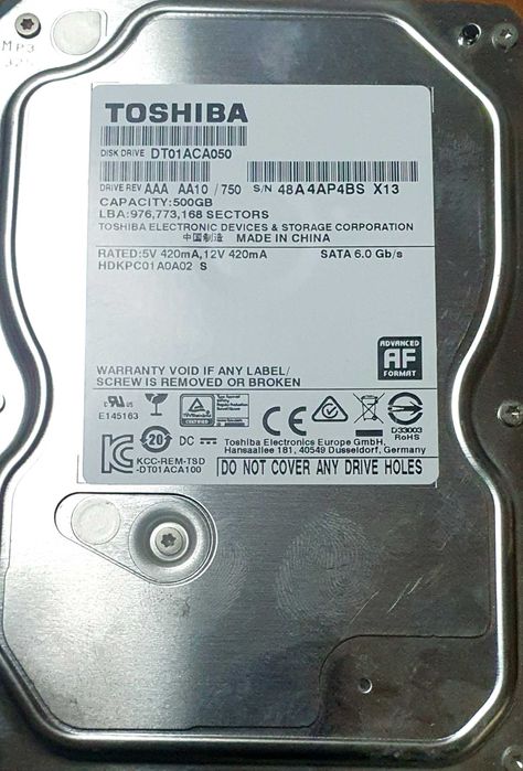 Жорсткий диск 500Гб