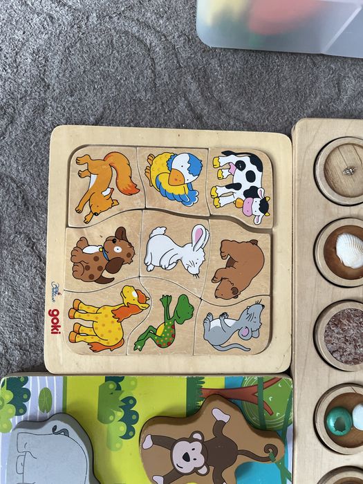 Drewniane zabawki montessori