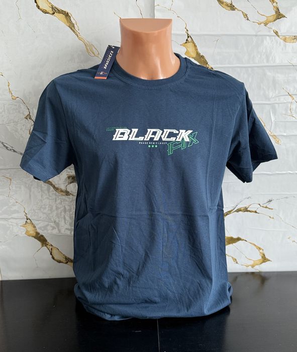 Modna koszulka męska T-shirt bawełna z nadrukiem  L – nowa