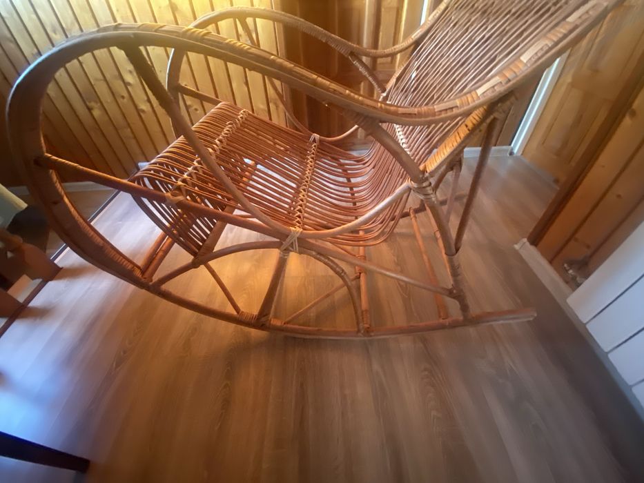 Krzesło bujane wiklynowe