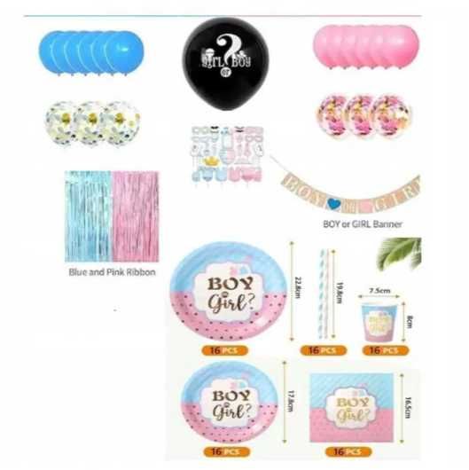 Dekoracje na Baby shower MEGA ZESTAW GIGA BALON