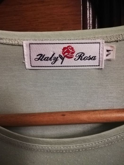 Jasno zielona damska koszulka firmy Haly Rosa, rozmiar M