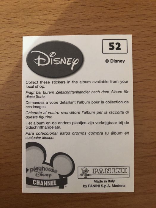 Cromos caderneta “Playhouse Disney”