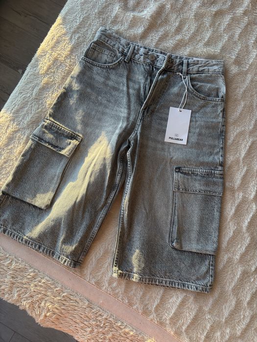 Джинсові шорти карго Pull&Bear нові з біркою сірі