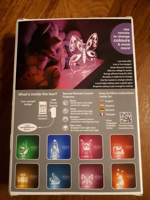 Nocna lampka dziecięca lampa LED ALOKA miś
