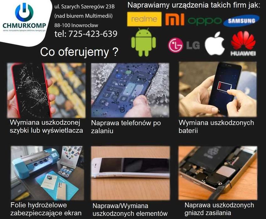 CHMURKOMP Sklep serwis komputerowy/laptopów/telefonów