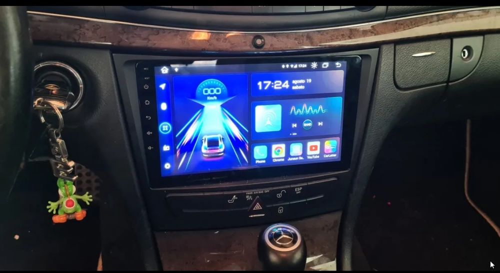 Rádio Android 14 com GPS Mercedes W211/CLS (Artigo Novo)