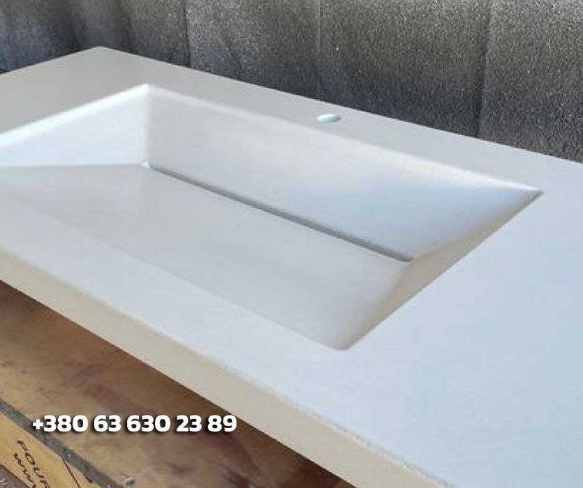 ИНДИВИДУАЛЬНОЕ изготовление из керамогранита. Стол, умывальник, полки