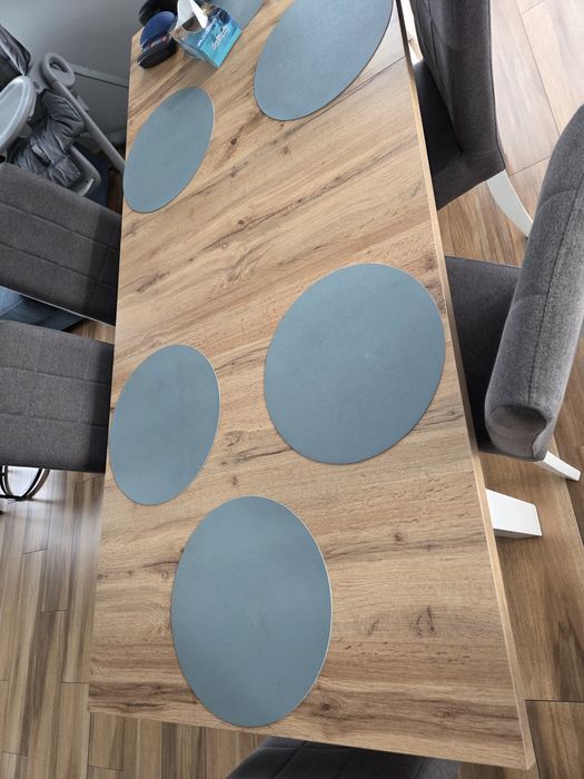 Stół brw holten 160-200cm×90cm z krzesłami