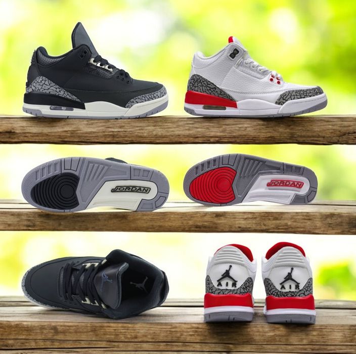 р36-45 Кросівки Air Jordan 3 Black White Off noir Clement