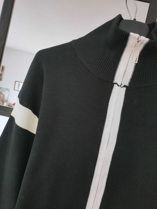 Dzianinowy komplet sweter i spodnie wide leg wiskoza set