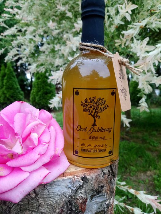 Ocet jabłkowy długofermentowany, żywy