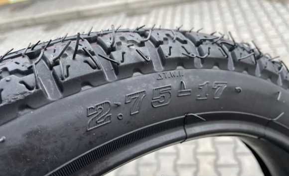 Шина з камерою 2.75-17 трасова для мотоцикла Альфа Дельта