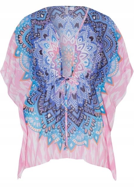 B.P.C sukienka plażowa tunika szyfonowa we wzory ^52/54