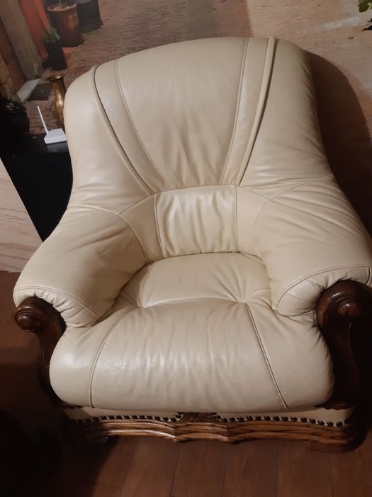 Komplet wypoczynkowy 3 2 1 skóra