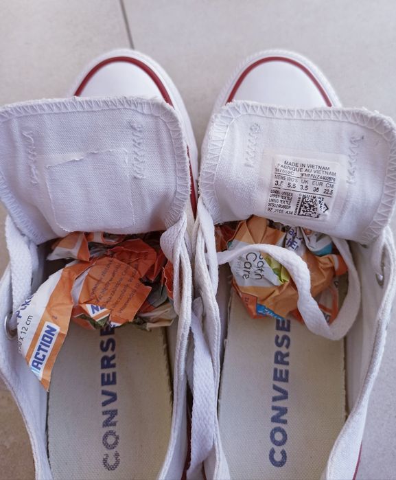 CONVERSE oryginalne białe trampki damskie rozmiar  36,5