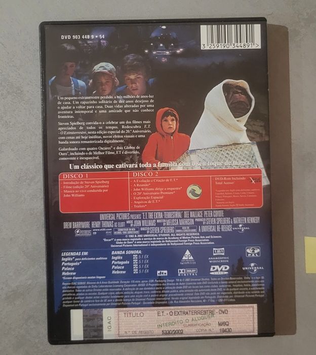 DVD ET O Extraterrestre.