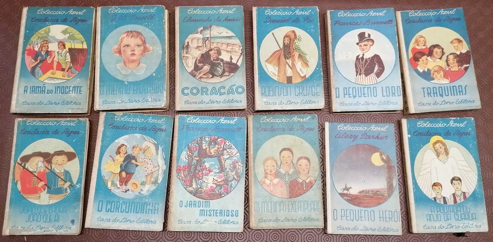 Livros Coleção Azul, muito antigos, 12 un, por 40€