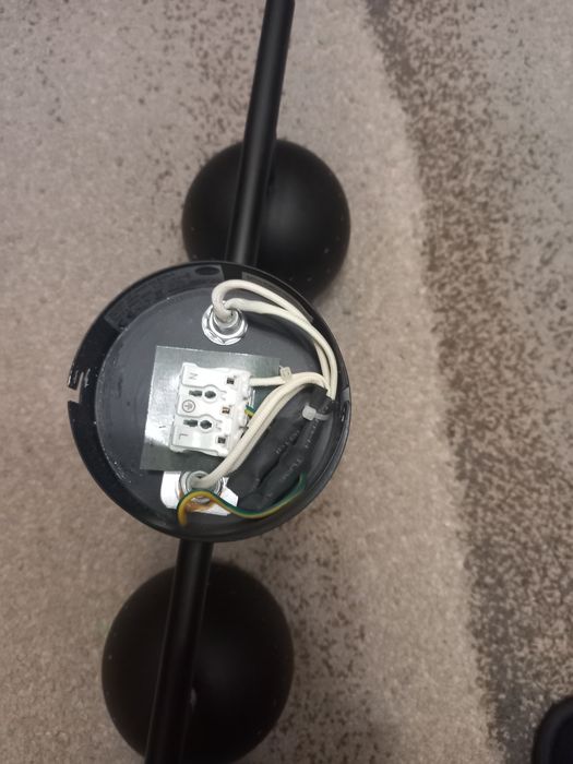 Żyrandol czarny mat