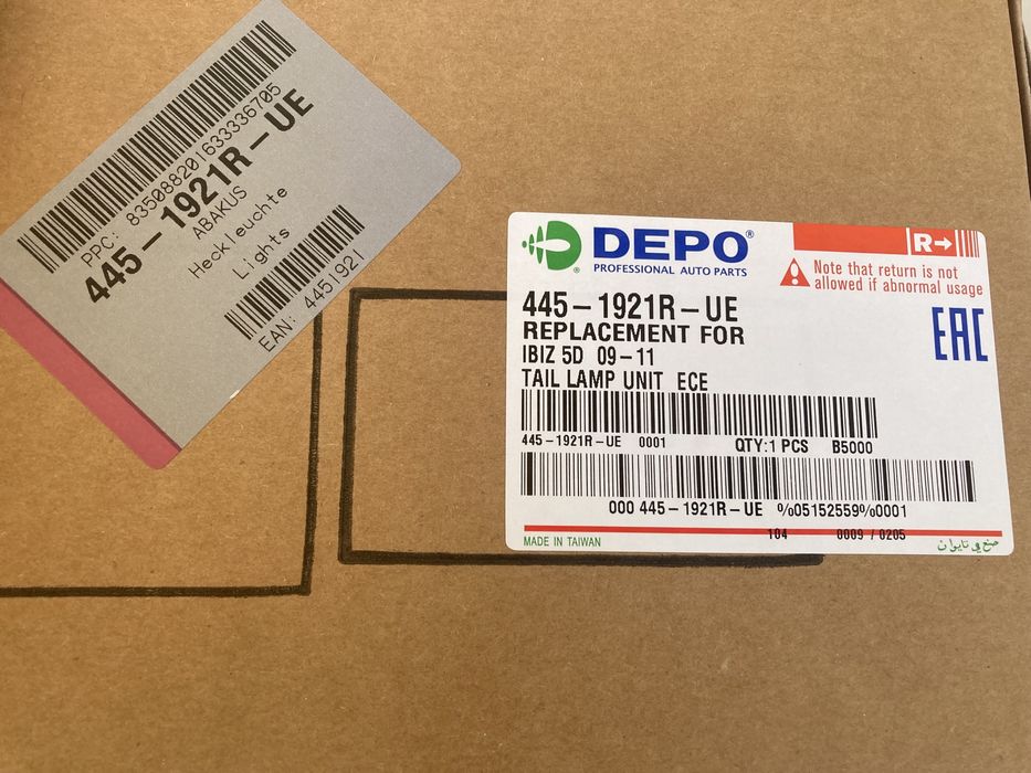 Farolim Seat Ibiza tras lado drt