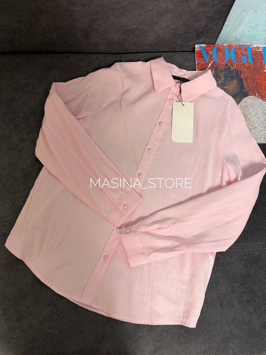 Нова жіноча рожева сорочка Zara XS рубашка блуза оригінал Зара