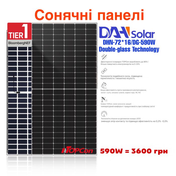 Сонячні панелі DAH Solar 590W