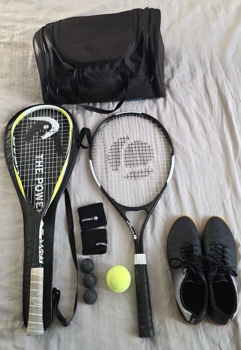 Zestaw do gry w Squasha oraz tenisa ziemnego