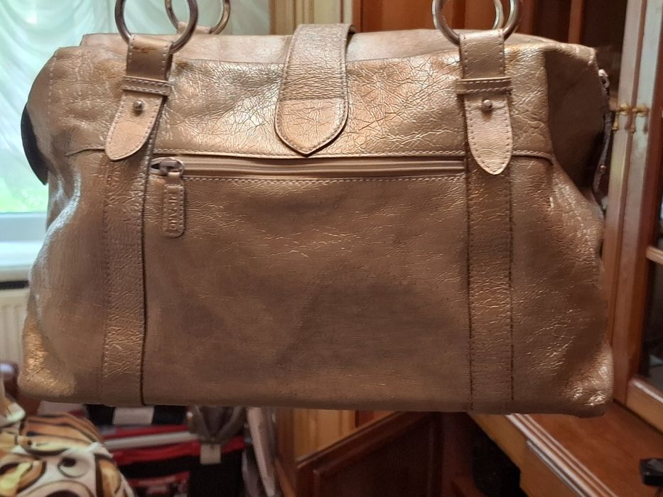 złota,skórzana torba Picard