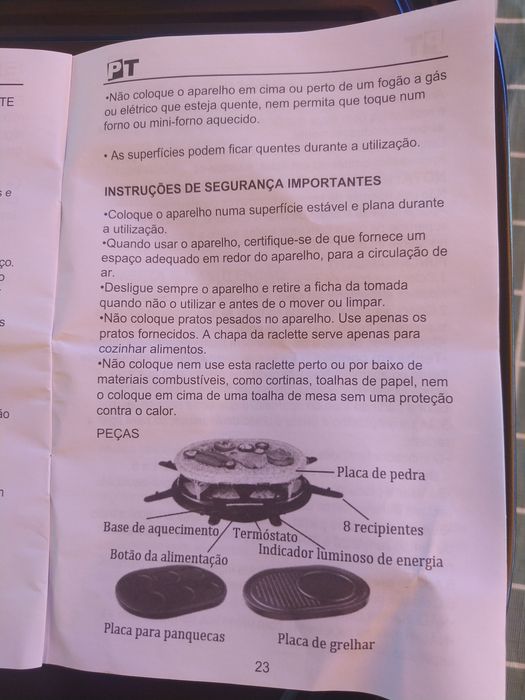 Grelhador Raclette 4 em 1