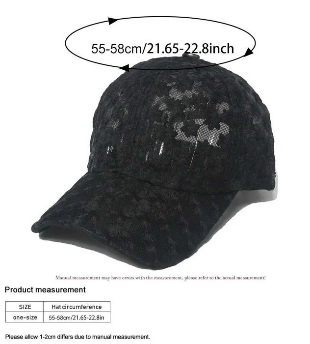 Koronkowa czapka z daszkiem, bejsbolówka.