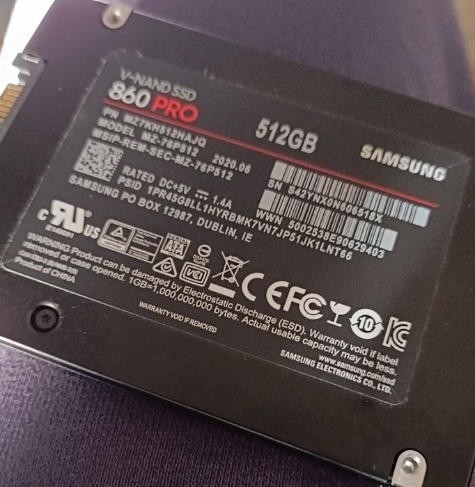 SSD Samsung 860 PRO V-NAND de 512GB