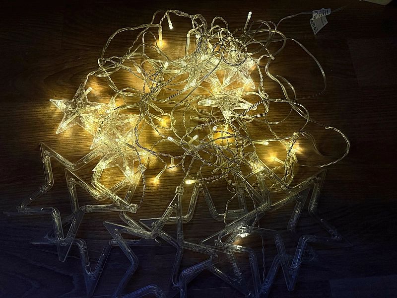 Kurtyna Świetlna Led Gwiazdki Lampki Gwiazdy Na Okno Girlanda Biały Ci