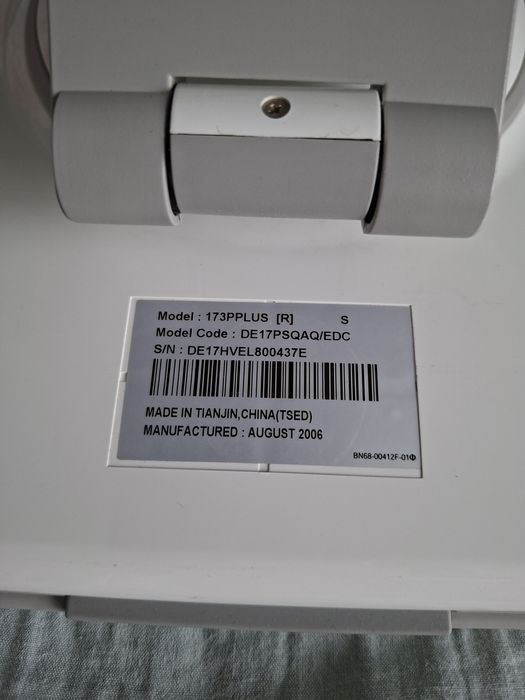 Monitor samsung SyncMaster 173PPLUs (R) rok 2006