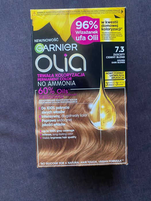 Olia farba. Do włosów złocisty ciemny blond 7.3 beż anoniaku