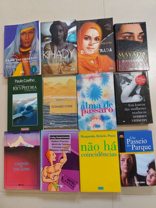 Lote de livros sobre Mulheres (Romances / Testemunhos)