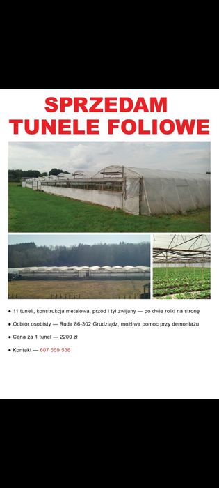 Tunel foliowy zblokowany