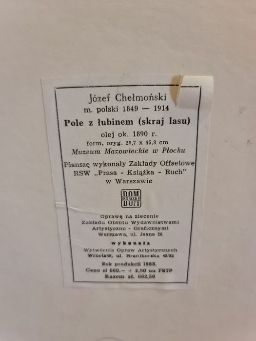Reprodukcja obrazu Józef Chełmoński