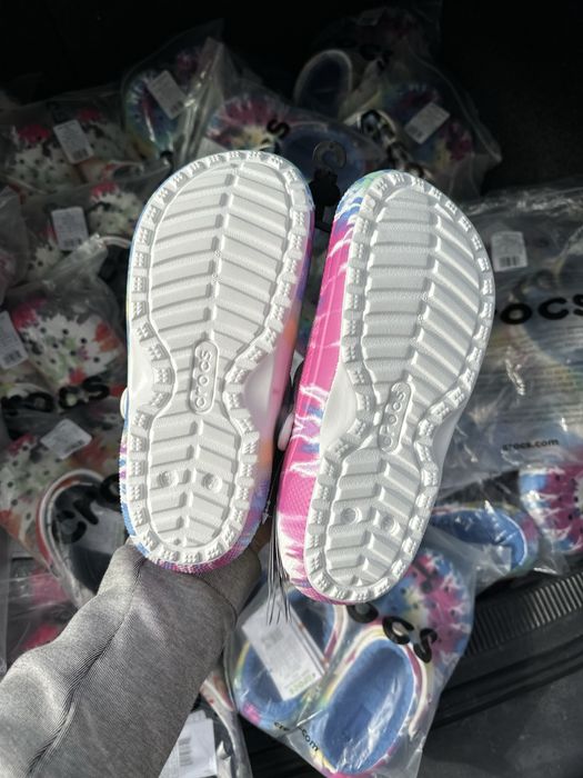 Утепленные Crocs Classic Lined Tye Dye Clog