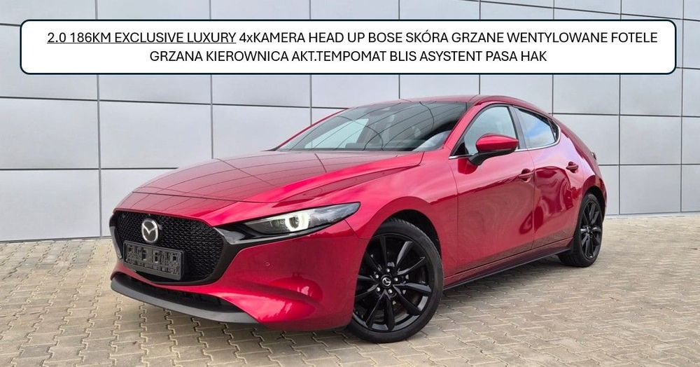 Mazda 3 Exclusive Line Luxury Red Soul Pearl full opcja
