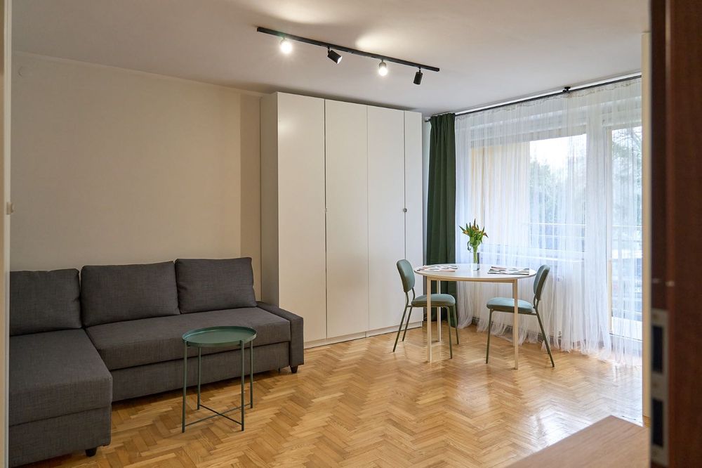 Kawalerka 33 m² | balkon | ogród | Sky Tower | świetna komunikacja
