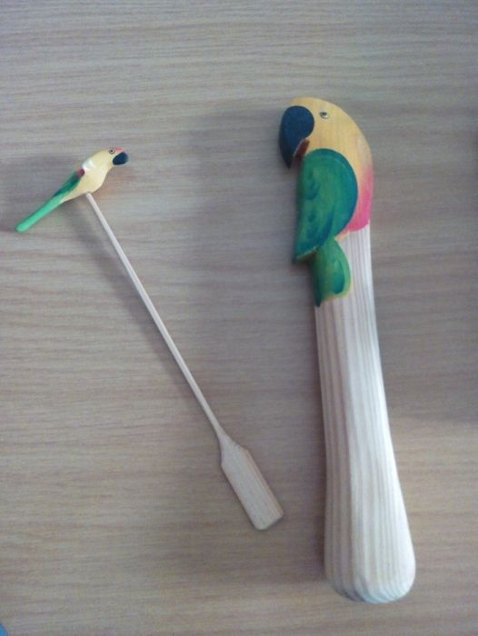 2 acessórios utensílios para fazer caipirinha em forma de papagaio