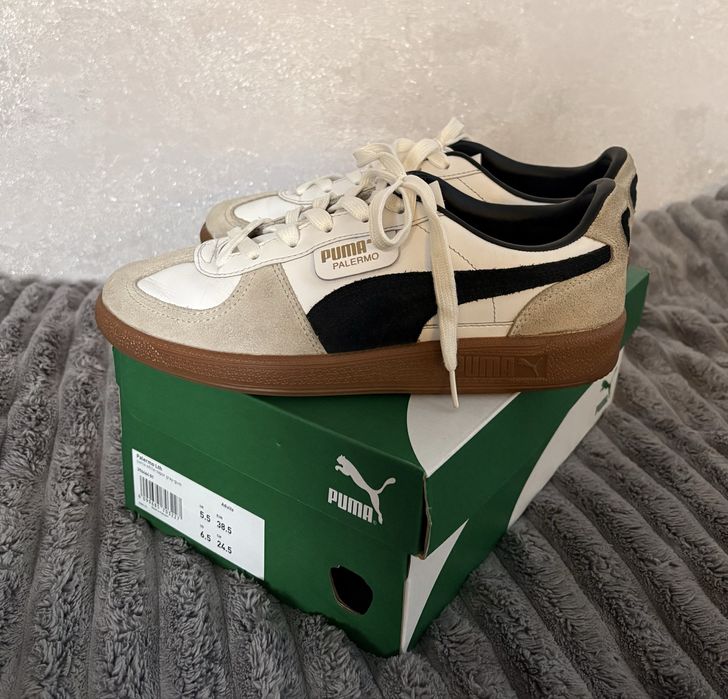 Кожаные кеды Puma Palermo White / Оригинал / 38.5 разм. (24.5 см)