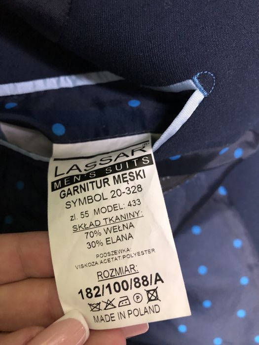 Garnitur męski slim granatowy