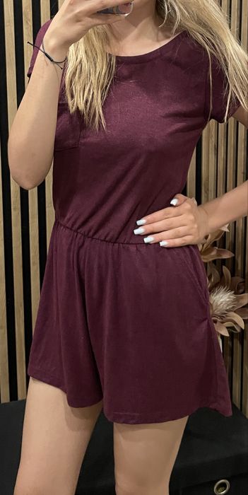 Kombinezon śliwkowy lato 36 S h&m