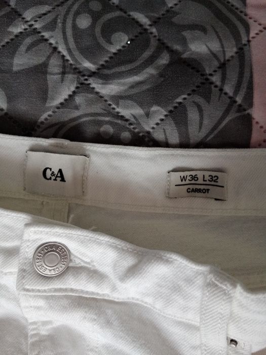 Jeansy białe C&A W36 L32