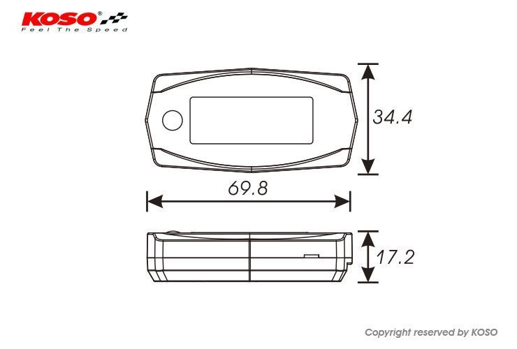 relógio de temperatura digital dual koso