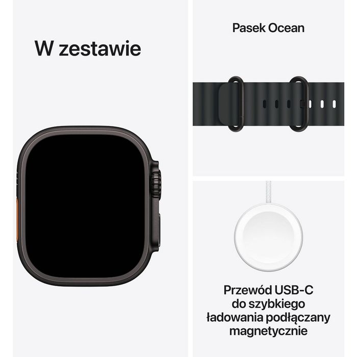 Apple Watch Ultra 3 49MM Czarny • Black Ocean • Gwarancja • Raty 0%
